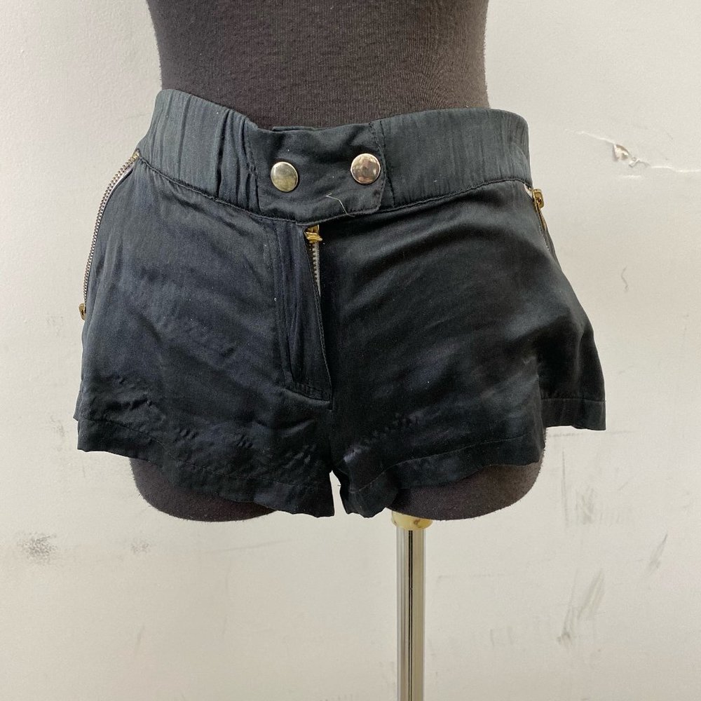 Black Shorts with Zipper Pockets